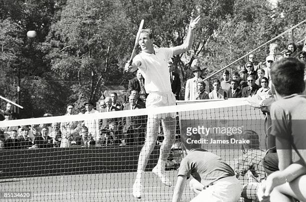 Australia Fred Stolle in action during match at Harold Clark Courts. Cleveland, OH 9/25/1964--9/28/1964 CREDIT: James Drake