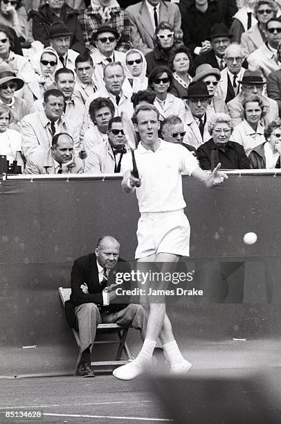 Australia Fred Stolle in action during match at Harold Clark Courts. Cleveland, OH 9/25/1964--9/28/1964 CREDIT: James Drake