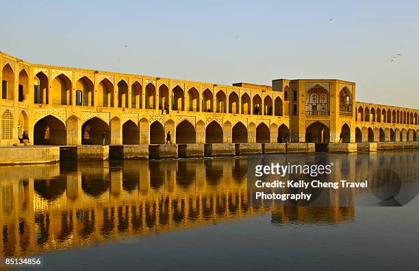 khaju bridge - isfahan stock pictures, royalty-free photos & images