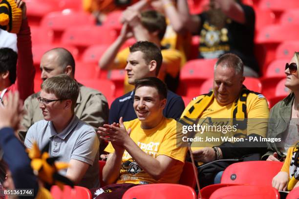 Newport County AFC fans in the stands.