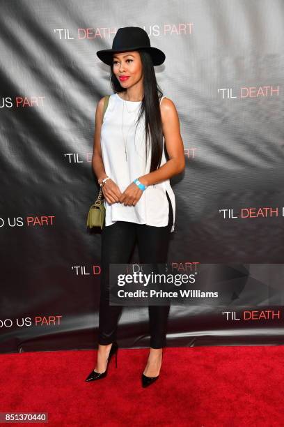 Dawn Halfkenny attends "Til Death do Us Part" Atlanta Screening at Regal Atlantic Station on September 21, 2017 in Atlanta, Georgia.