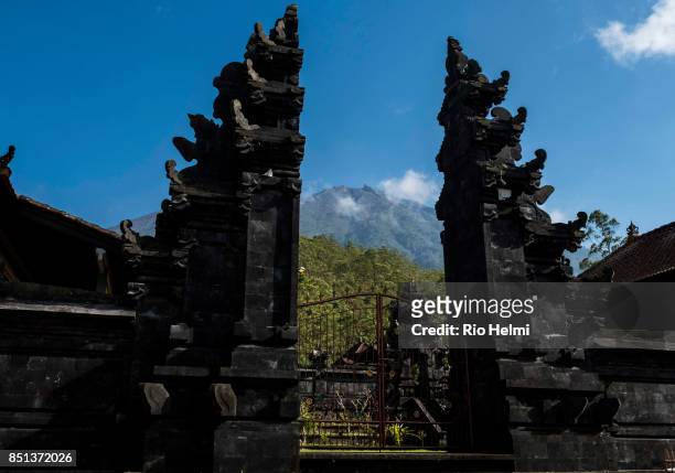 The Pura Pasar Agung complex in Sibetan, high up on the slopes of the volcano Gunung Agung which has been very active in the last weeks, is a popular...