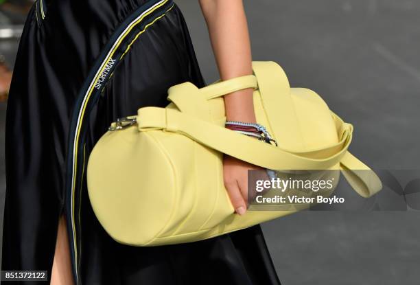 Bag detail as a model walks the runway at the Sportmax show during Milan Fashion Week Spring/Summer 2018 on September 22, 2017 in Milan, Italy.
