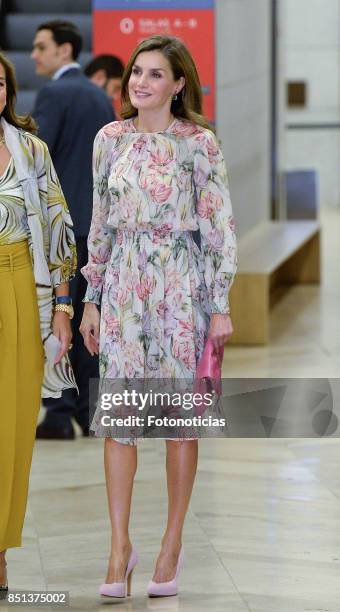 Queen Letizia of Spain attends the 'Cancer Research World Day' event at El Prado Museum on September 22, 2017 in Madrid, Spain.