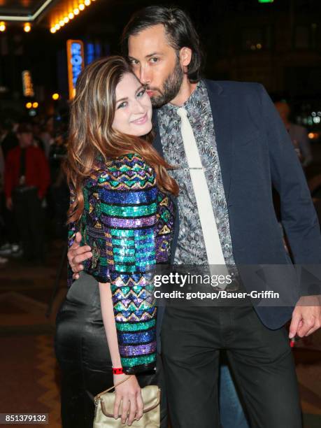 Rachel Reilly and Ryan Allen Carrillo are seen outside Big Brother 19 Wrap Party at Clifton's on September 21, 2017 in Los Angeles, California.