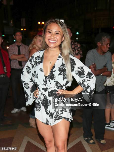 Alex Ow is seen outside Big Brother 19 Wrap Party at Clifton's on September 21, 2017 in Los Angeles, California.