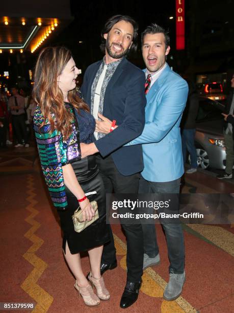 Rachel Reilly, Ryan Allen Carrillo and Brendon Villegas are seen outside Big Brother 19 Wrap Party at Clifton's on September 21, 2017 in Los Angeles,...