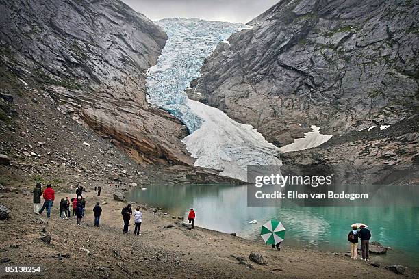 briksdalsbreen - jostedalsbreen stock pictures, royalty-free photos & images