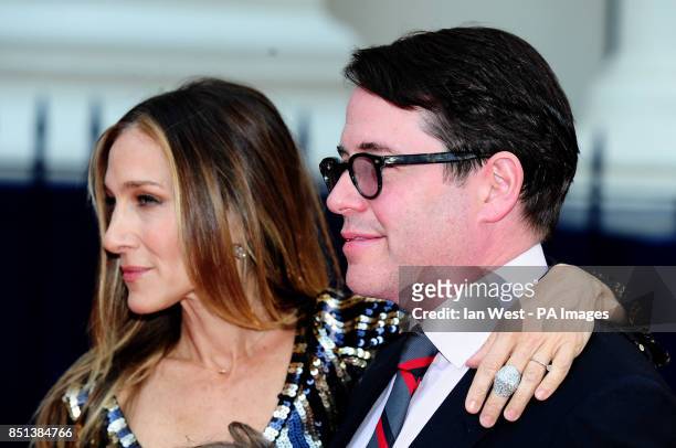 Sarah Jessica Parker and Matthew Broderick arriving at the opening night of Charlie and the Chocolate Factory at the Theatre Royal, Drury Lane,...