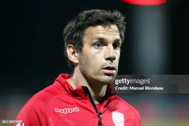 Head coach Stephane Glas of Grenoble during the French Pro D2 match between Aviron Bayonnais and Grenoble on September 21, 2017 in Bayonne, France.