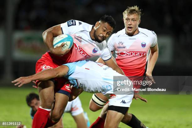 Parataiso Silafai Leaana of Grenoble during the French Pro D2 match between Aviron Bayonnais and Grenoble on September 21, 2017 in Bayonne, France.