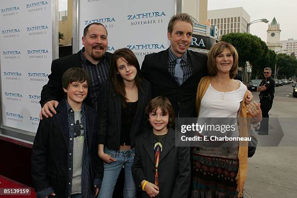 Director Jon Favreau, Josh Hutcherson, Kristen Stewart, Dax Shepard, Jonah Bobo and Sony's Amy Pascal