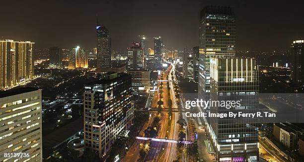 the sudirman ave,jakarta, 2008 - sudirman stock pictures, royalty-free photos & images