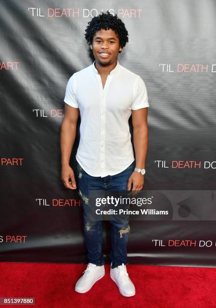 Isaiah John attends "Til Death Do Us Part" Atlanta Screening at Regal Atlantic Station on September 21, 2017 in Atlanta, Georgia.