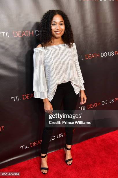 Racquel Bianca John attends "Til Death Do Us Part" Atlanta Screening at Regal Atlantic Station on September 21, 2017 in Atlanta, Georgia.