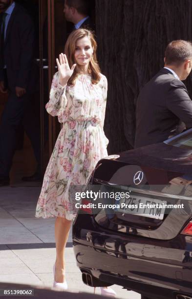 Queen Letizia of Spain presides AECC event on research on Cancer International Day at Prado Museum on September 22, 2017 in Madrid, Spain.