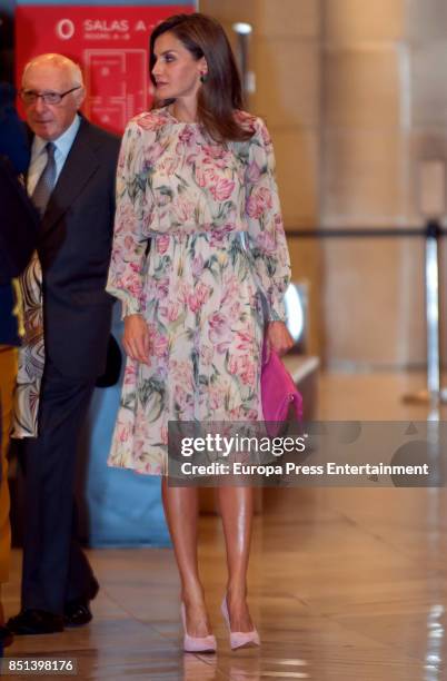 Queen Letizia of Spain presides AECC event on research on Cancer International Day at Prado Museum on September 22, 2017 in Madrid, Spain.