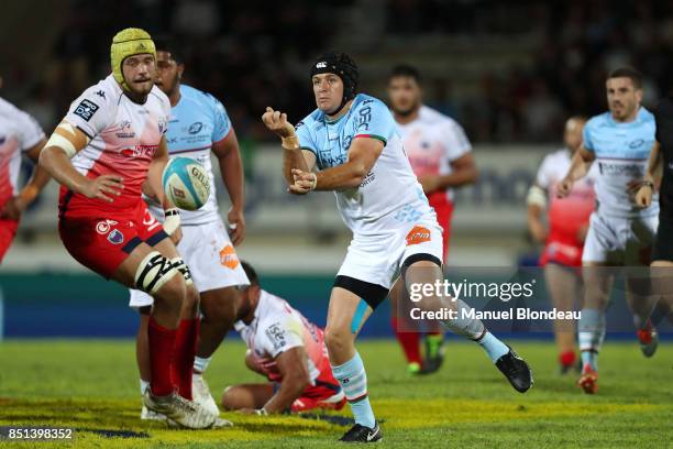 Willem Du Plessis of Bayonne during the French Pro D2 match between Aviron Bayonnais and Grenoble on September 21, 2017 in Bayonne, France.