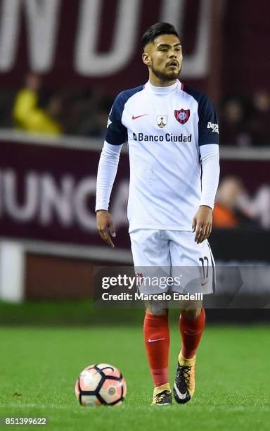 Paulo Diaz of San Lorenzo looks on during the second leg match between Lanus and San Lorenzo as part of the quarter finals of Copa Conmebol...