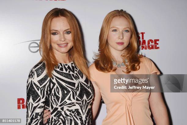 Actors Heather Graham and Molly Quinn attend the Premiere Of Epic Pictures Releasings' 'Last Rampage' at ArcLight Cinemas on September 21, 2017 in...