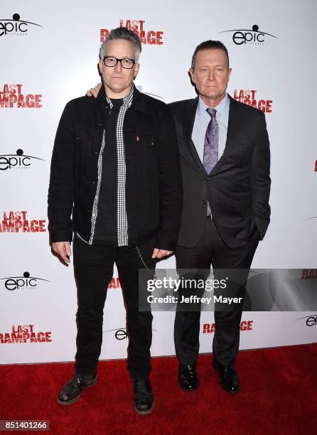 Composer Richard Patrick and actor Robert Patrick attend the Premiere Of Epic Pictures Releasings' 'Last Rampage' at ArcLight Cinemas on September...