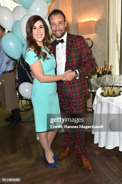 Judith Williams and her husband Alexander-Klaus Stecher attend the presentation of Judith Williams new cosmetics line EGF Tech Science for DM during...