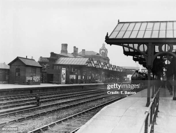 An L.N.E.R. Train arriving at Wakefield railway station, Yorkshire, 3rd August 1927.