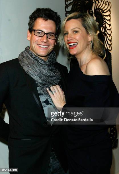 Actor Ioan Gruffudd and actress Alice Evans attend the Dior and Vanity Fair launch of BRANDAID Foundation held at Environment on February 19, 2009 in...