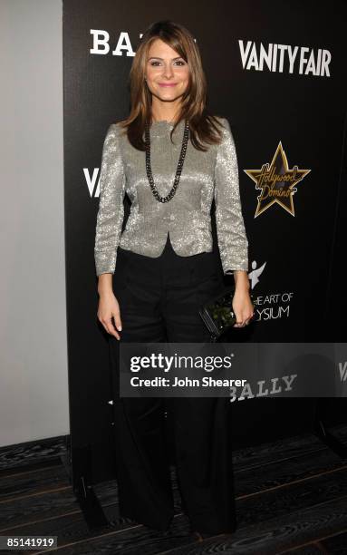 Personaity Maria Menounos arrives at the Bally and Vanity Fair Hollywood Domino Game Night benefiting The Art of Elysium held at Andaz on February...