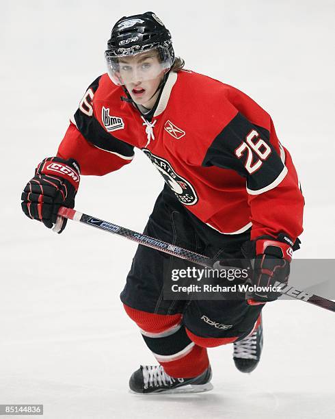 Frederick Roy of the Quebec Remparts skates during the game against the Chicoutimi Sagueneens at Colisee Pepsi on February 17, 2009 in Quebec City,...