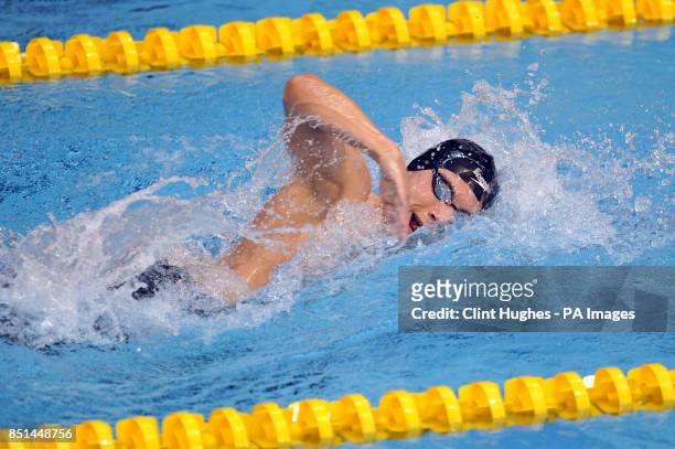 Daniel Fogg of Loughborough University during the mens Open 1500m Freestyle Heat 2 during day four of the British Gas Swimming Championships at Ponds...