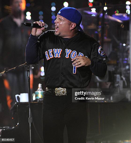 Exclusive* Garth Brooks performs during the "Last Play at Shea" at Shea Stadium on July 16, 2008 in Queens, NY.