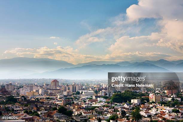 arial view of salta city, argentina - salta argentina stockfoto's en -beelden