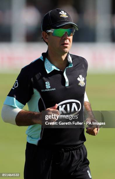 Surrey's Ricky Ponting in action during the Friends Life T20 match at Canterbury, Kent.