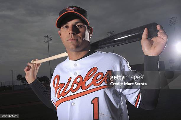Brian Roberts of the Baltimore Orioles poses during photo day at the Orioles spring training complex on February 23, 2009 in Ft. Lauderdale, Florida.