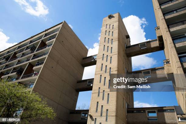 Carradale House, adjacent to Balfron Tower, on 27th April 2016 in London, United Kingdom. The architecturally important Balfron Tower is a 26-storey...
