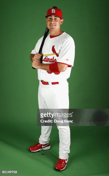 Allen Craig of the St. Louis Cardinals poses during photo day at Roger Dean Stadium on February 20, 2009 in Jupiter, Florida.