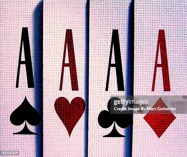 4 of a kind - ace of diamonds stock pictures, royalty-free photos & images