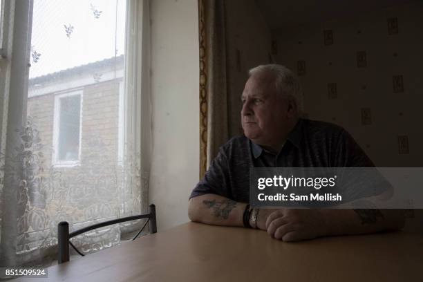 Council tenant, Larry Hutchinson, at Denby Court in the London Borough of Lambeth on 3rd August 2016 in London, United Kingdom. Denby Court is a...