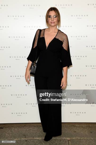 Laura Chiari attends the Winonah Presentation during Milan Fashion Week Spring/Summer 2018 at on September 22, 2017 in Milan, Italy.