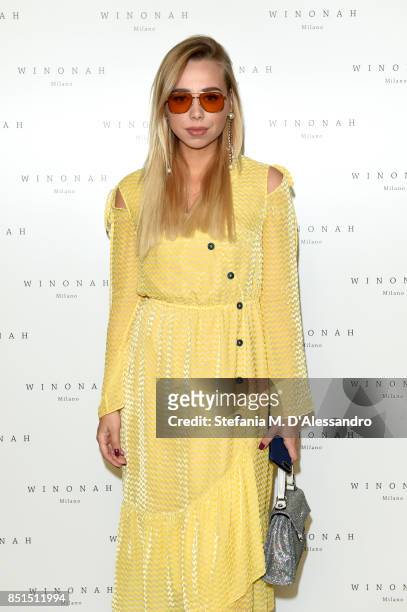 Alina Keller attends the Winonah Presentation during Milan Fashion Week Spring/Summer 2018 at on September 22, 2017 in Milan, Italy.