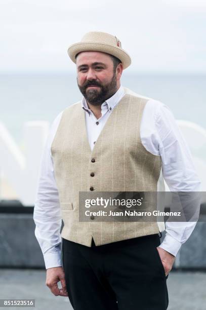 Celyn Jones attends 'Submergence' photocall during 65th San Sebastian Film Festival on September 22, 2017 in San Sebastian, Spain.