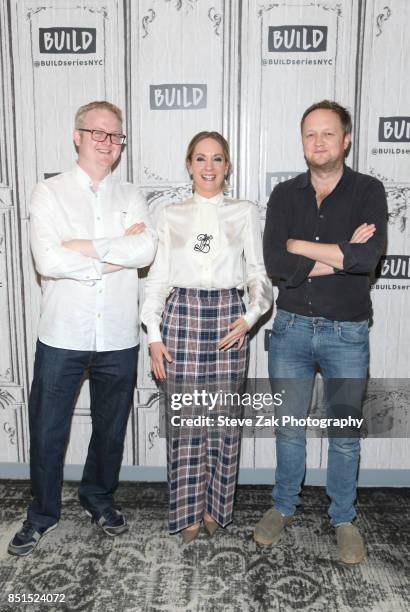 Harry Williams, Joanne Froggatt and Jack Williams attend Build Series to discuss "Liar" at Build Studio on September 22, 2017 in New York City.