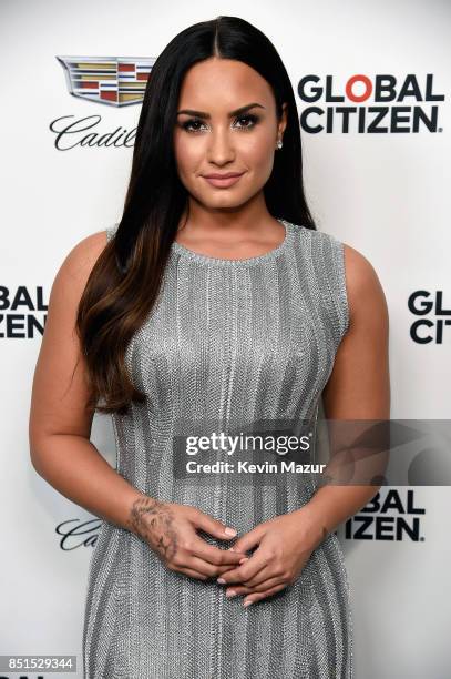 Demi Lovato attends Global Citizen & Cadillac in Concert - The Accelerator Series: Demi Lovato at Cadillac House on September 21, 2017 in New York...