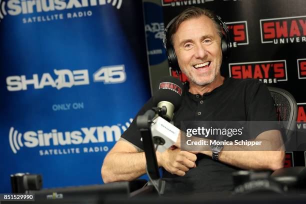 Actor Tim Roth visits 'Sway in the Morning' with Sway Calloway on Eminem's Shade 45 at the SiriusXM Studios on September 22, 2017 in New York City.