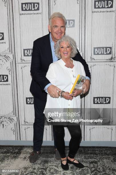 Gordon Elliot and Paula Deen attend Build Series to discuss "At The Southern Table With Paula Deen" at Build Studio on September 22, 2017 in New York...
