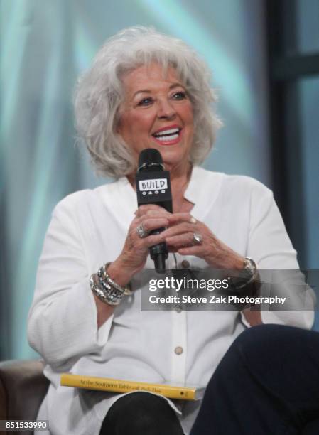 Chef Paula Deen attends Build Series to discuss her new cookbook "At The Southern Table With Paula Deen" at Build Studio on September 22, 2017 in New...