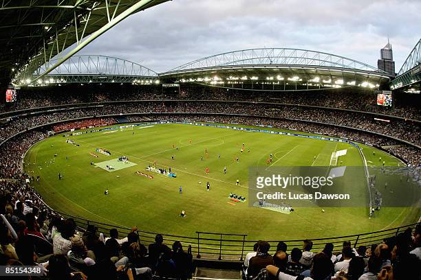 General view of the A-League Grand Final match between the Melbourne Victory and Adelaide United at the Telstra Dome on February 28, 2009 in...