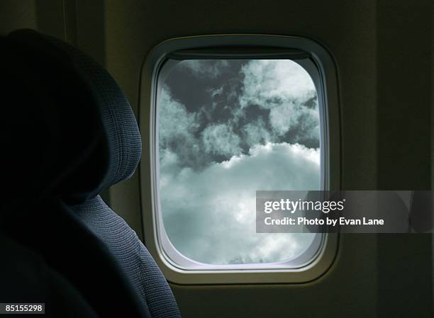 view from a window - window seat stockfoto's en -beelden