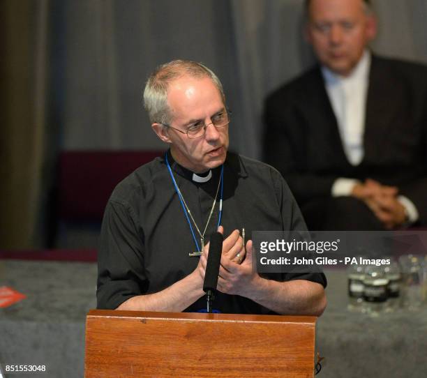 The Archbishop of Canterbury the Most Reverend Justin Welby makes his first Presidential Address to the Church of England General Synod opening...